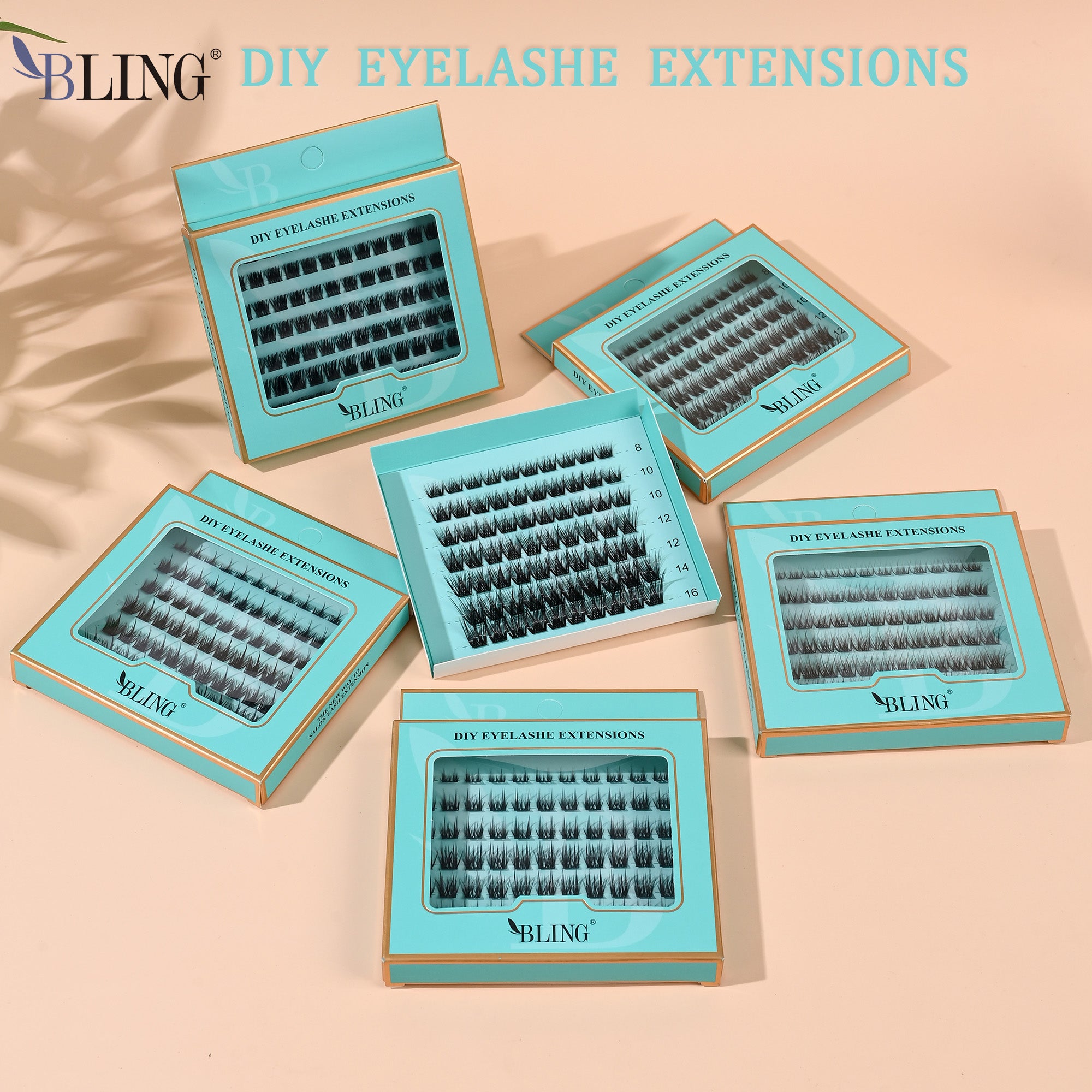 BLING DIY Eyelash Extensions Kit | Easy Apply, Cluster Lashes for Beginners & Sensitive Eyes | Damage-Free