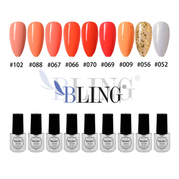 At-Home Gel Nail Polish - Sunset Peach Color scheme