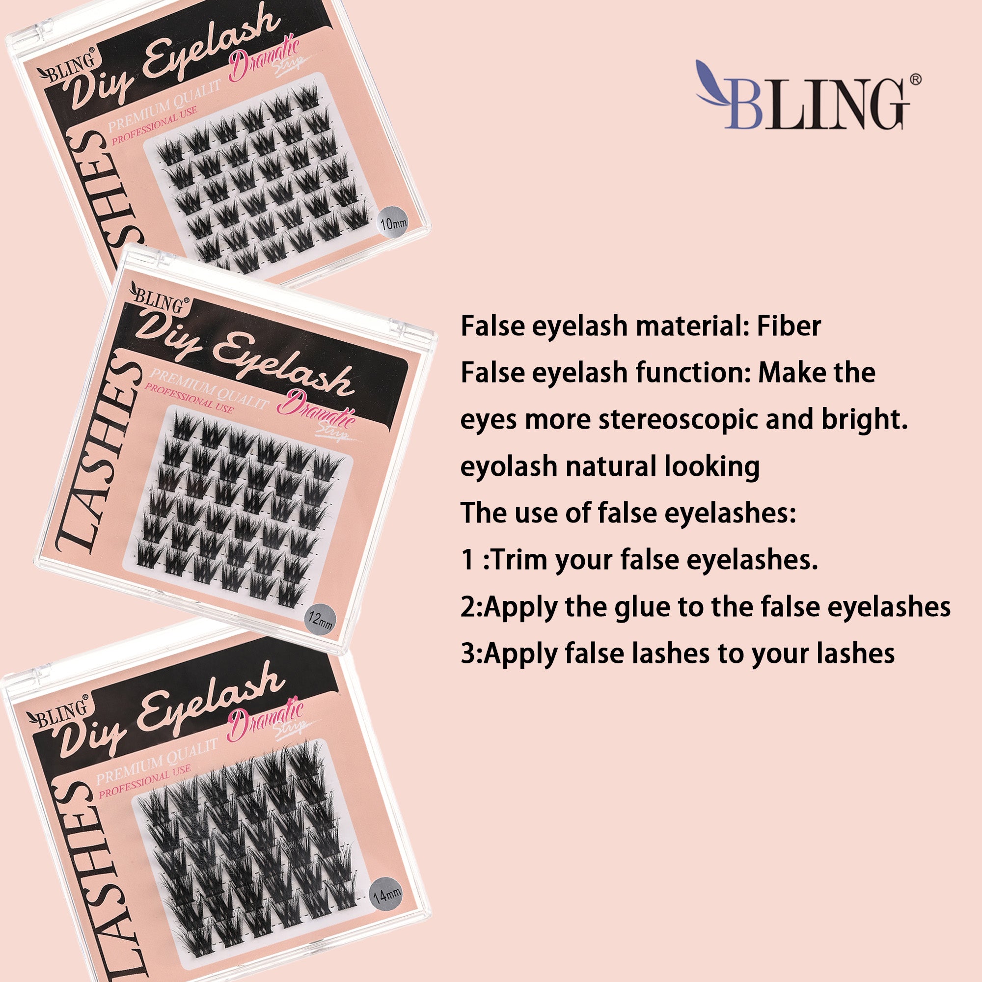 BLING Pro Cluster Eyelash Extensions | Customizable Segmented Lashes for Seamless DIY Application