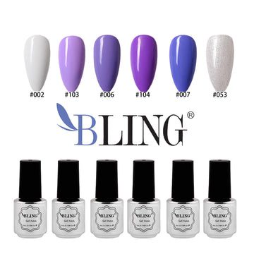 BLING Misty Lavender 6-Shade Gel Kit - Light Purple Polish