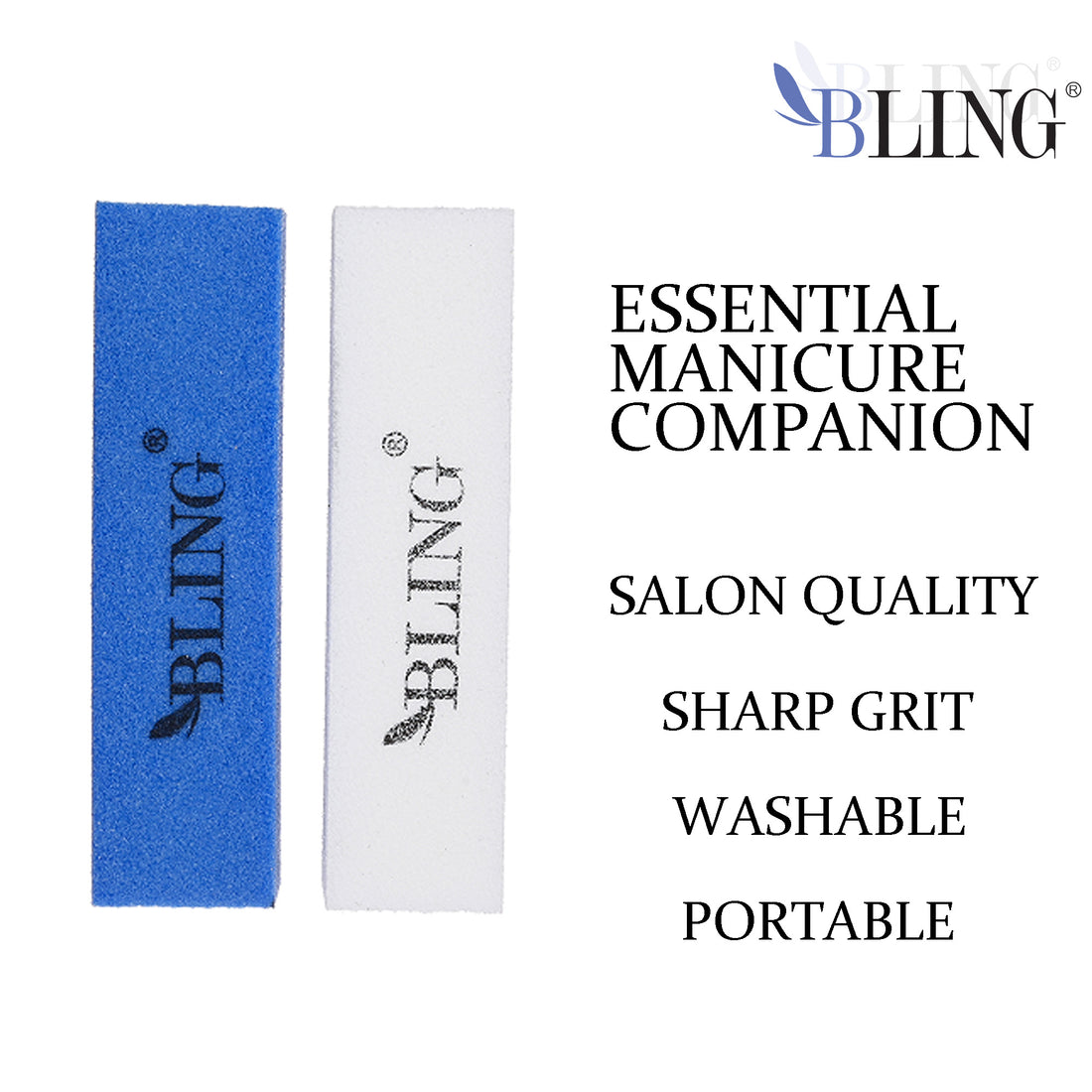 BLING Colorful Nail Buffer Blocks (150 Grit) | Sponge File for Gel Polish Removal & Surface Prep