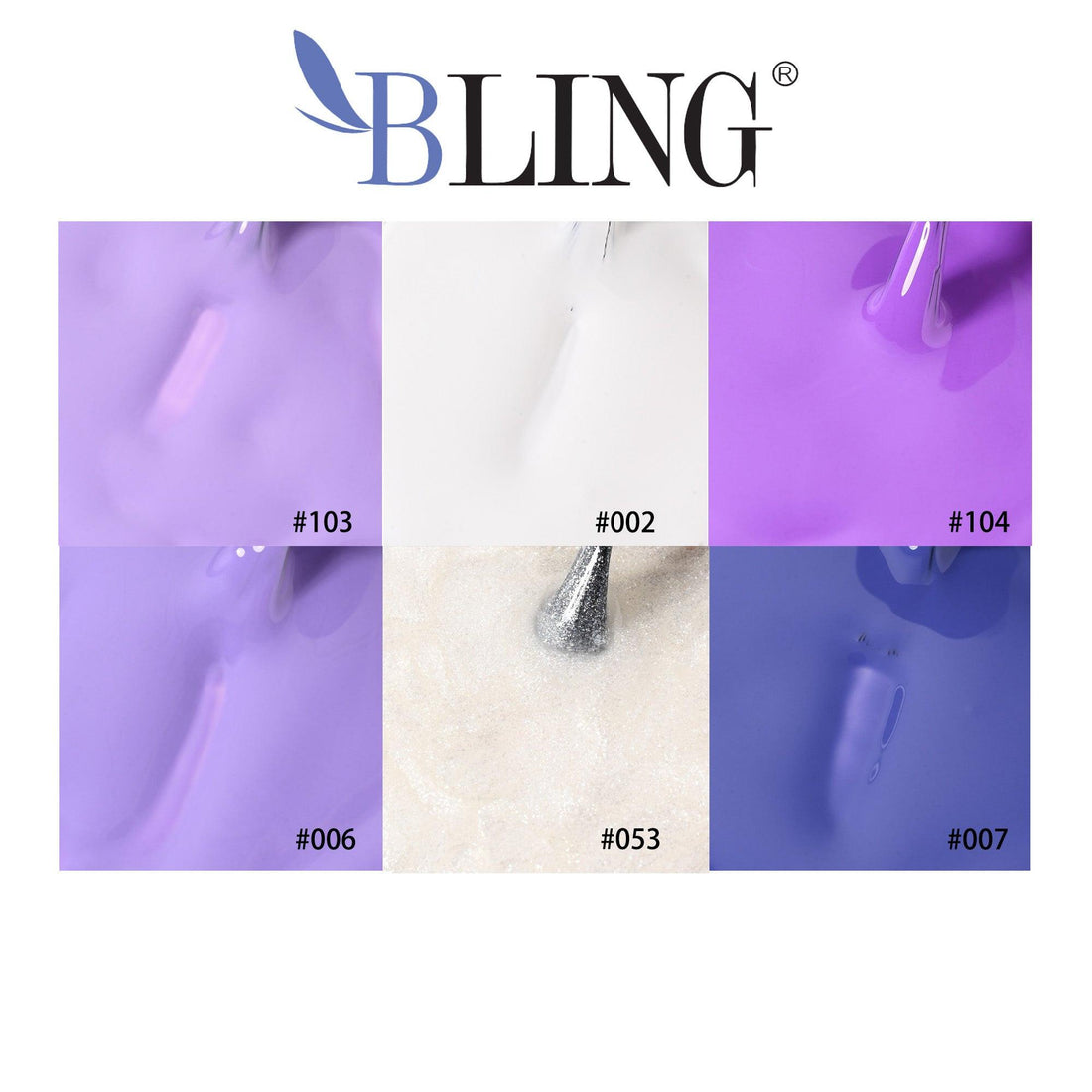 BLING Misty Lavender 6-Shade Gel Kit - Light Purple Polish