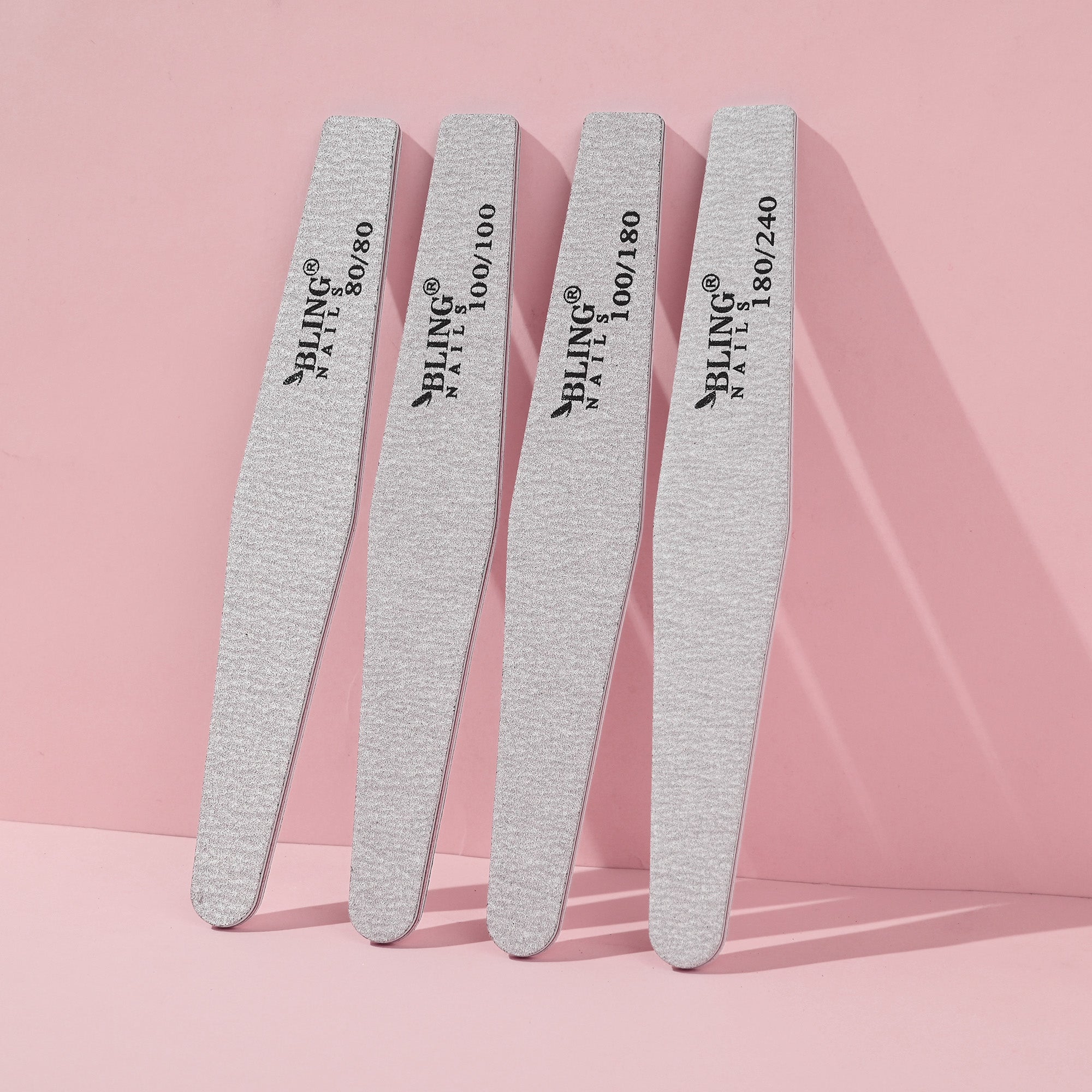 BLING Professional Straight/Diamond Nail File Set | Dual-Grit Files for Aggressive Shaping & Edge Precision